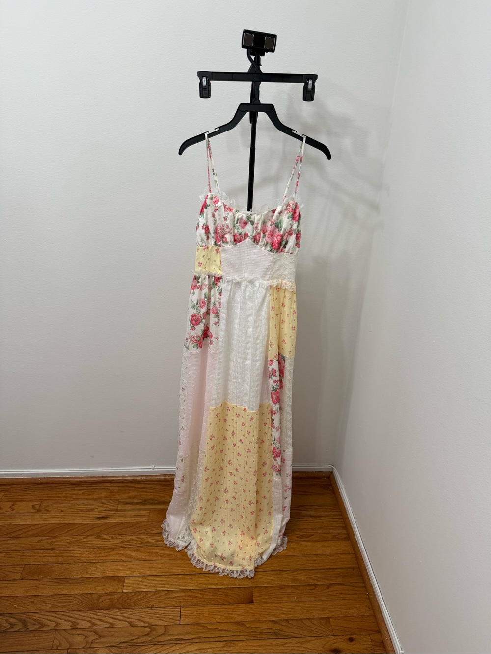 Altar'd State Pink, Yellow & White Patchwork Maxi Dress - Picture 4 of 6